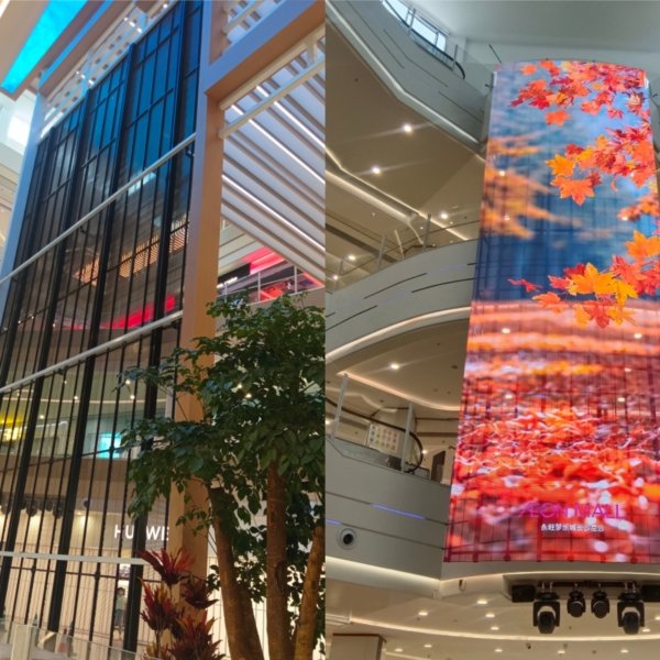 P3.9 Indoor Fixed Transparent LED Wall for Retail Store Windows with 5000 Nits Brightness